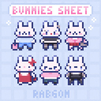 Pixel Bunnies Sheet